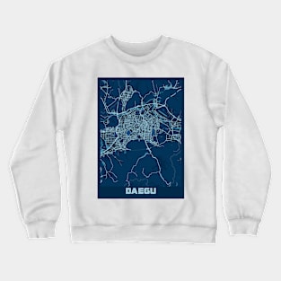 Daegu - South Korean Peace City Map Crewneck Sweatshirt